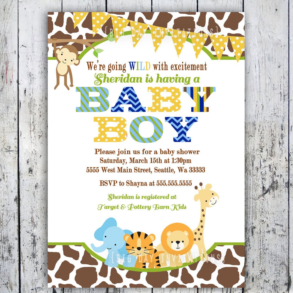 Free Printable Safari Party Invitations
