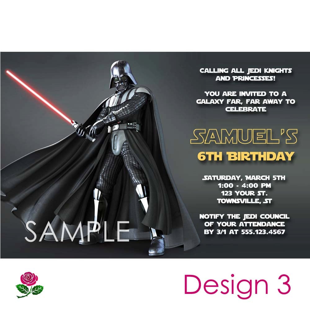 Free Printable Star Wars Birthday Party Invitations