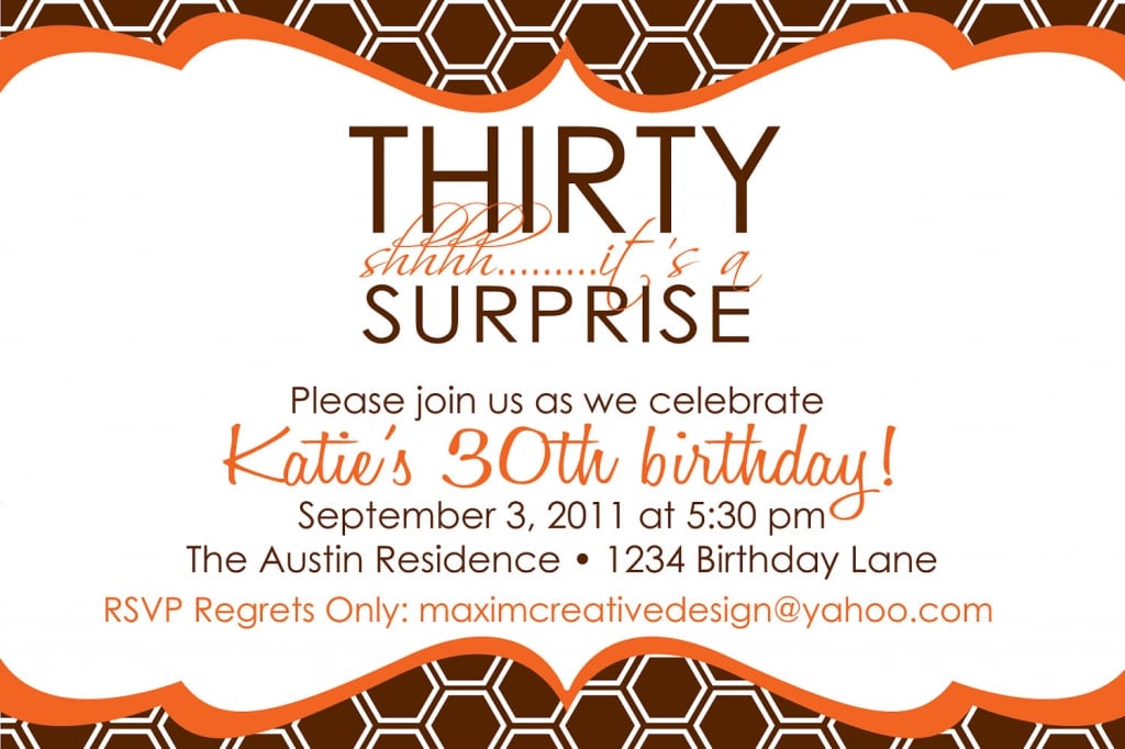 Free Printable Surprise 30th Birthday Invitations
