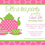 Free Printable Tea Party Invitations For Little Girls