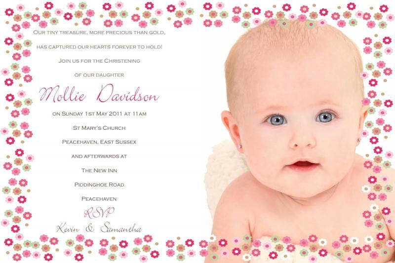 Free Template Christening Invitation 4