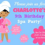 Girls 9 Year Old Birthday Invitation