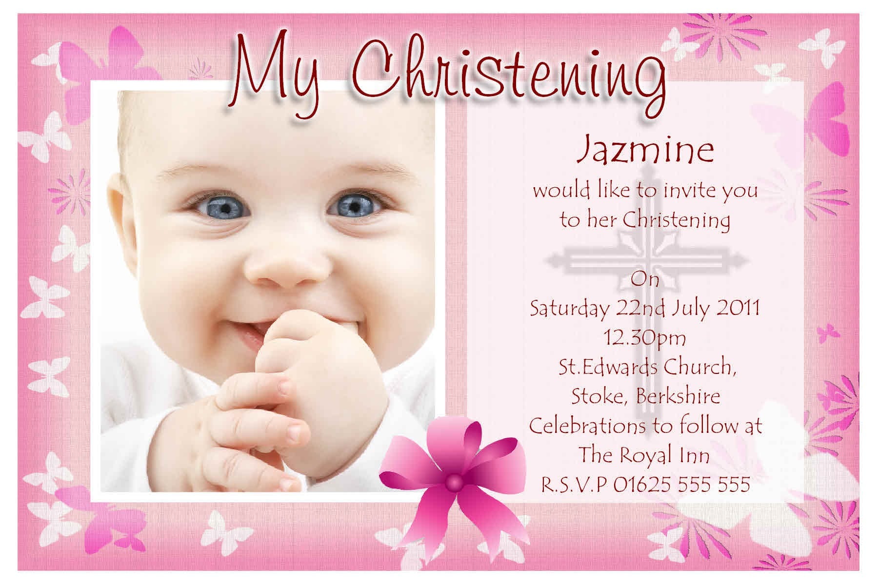 Girls Christening Invites 3