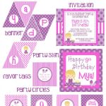 Girls Slumber Birthday Party Invitations