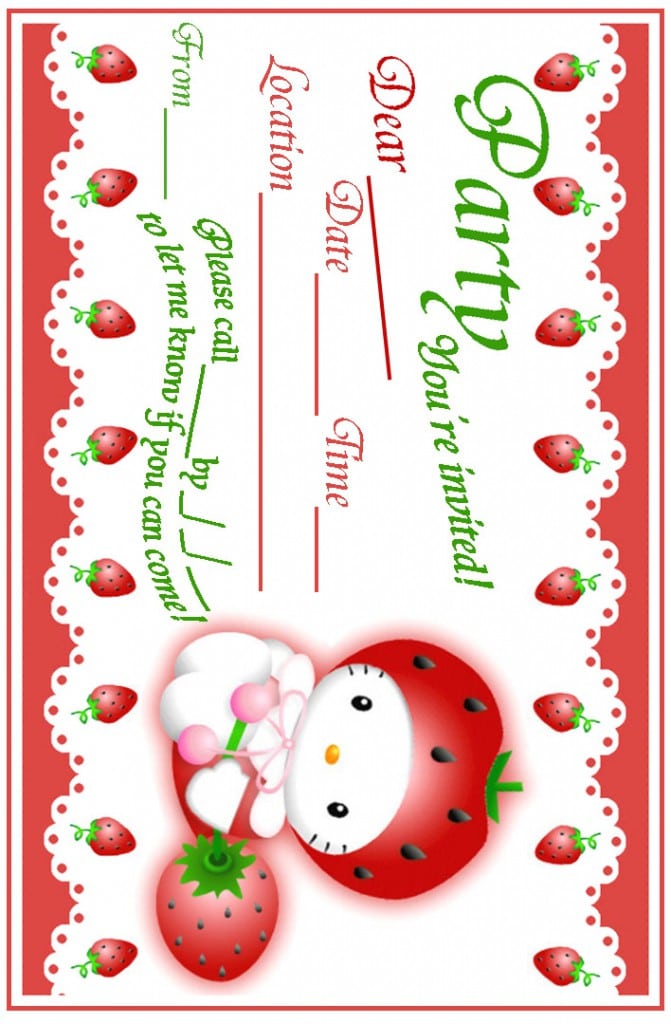 Hello Kitty Birthday Invitation Free Templates 3