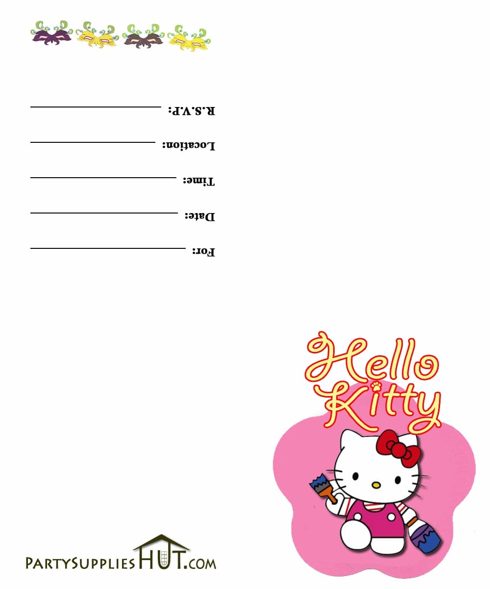 Hello Kitty Birthday Invitation Free Templates 4