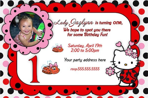 Hello Kitty Invites For Swim Party 4