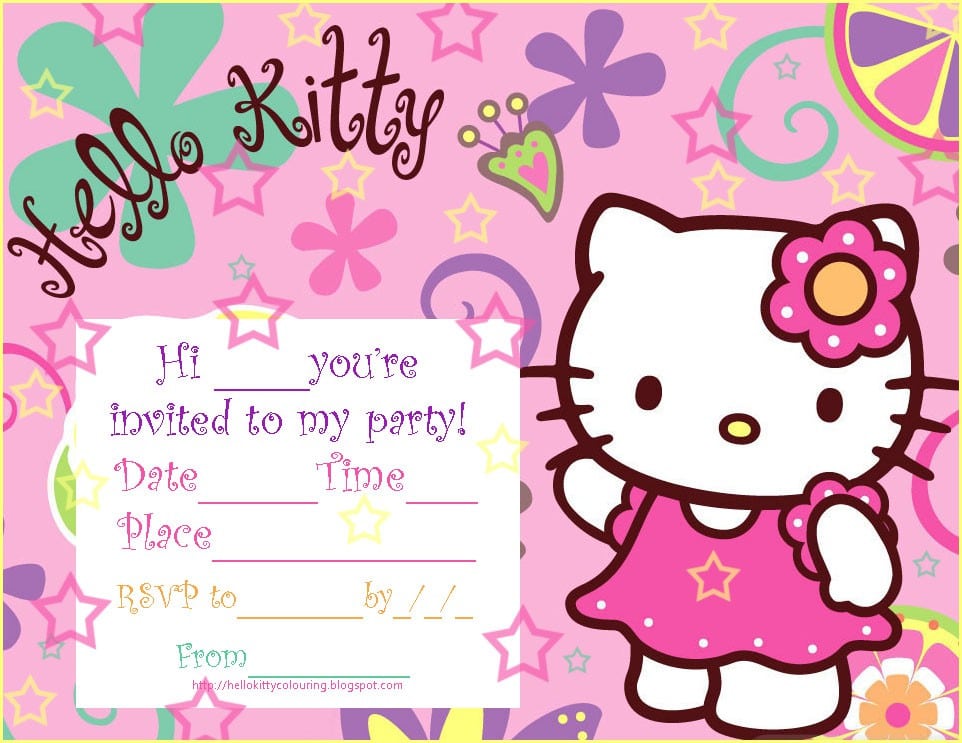Hello Kitty Ticket Invitations Template