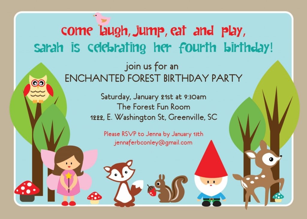 Invitation Format For Birthday Party
