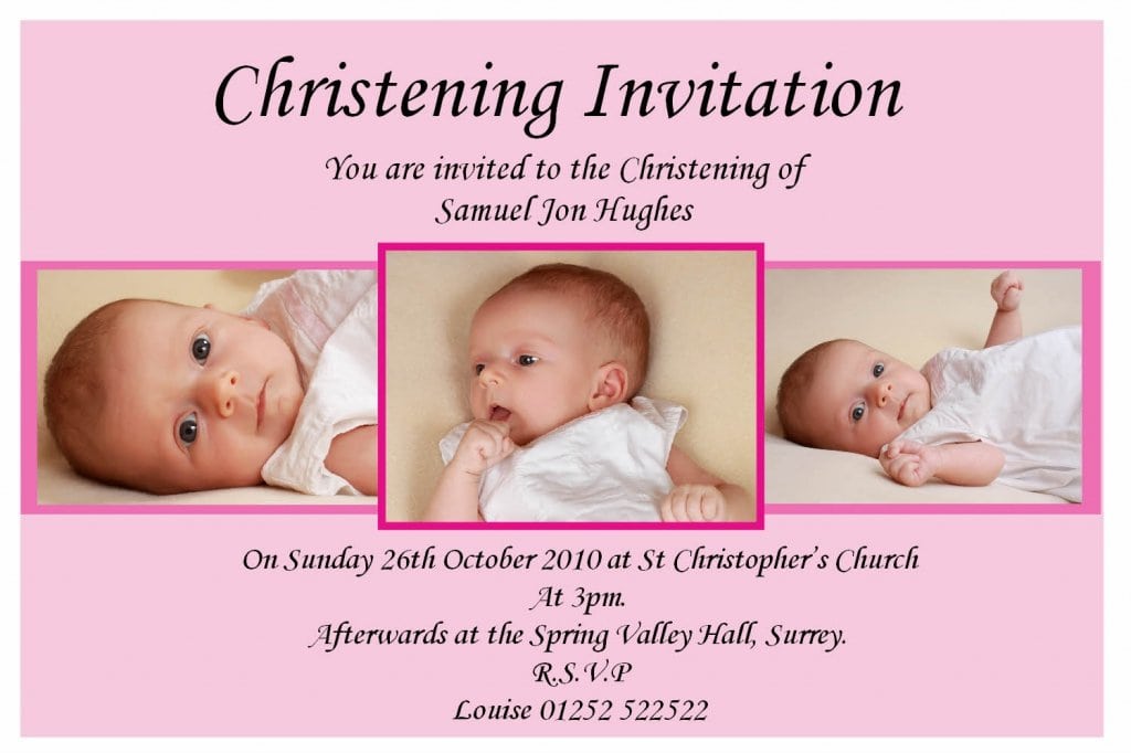 Invitation Party Christening