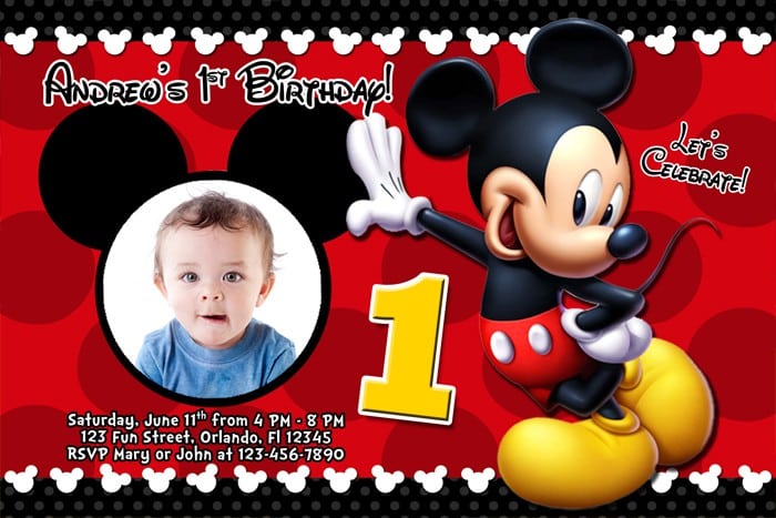 Invitation Sample Mickey Mouse 2
