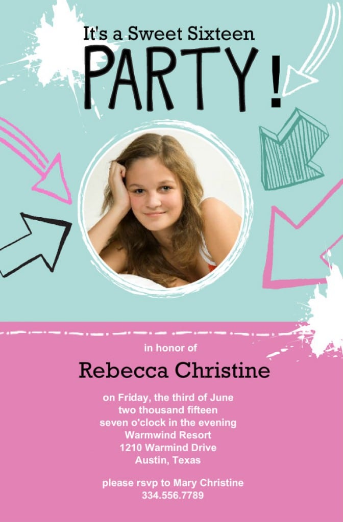 Invitation Templates For Sweet 16 Party 2
