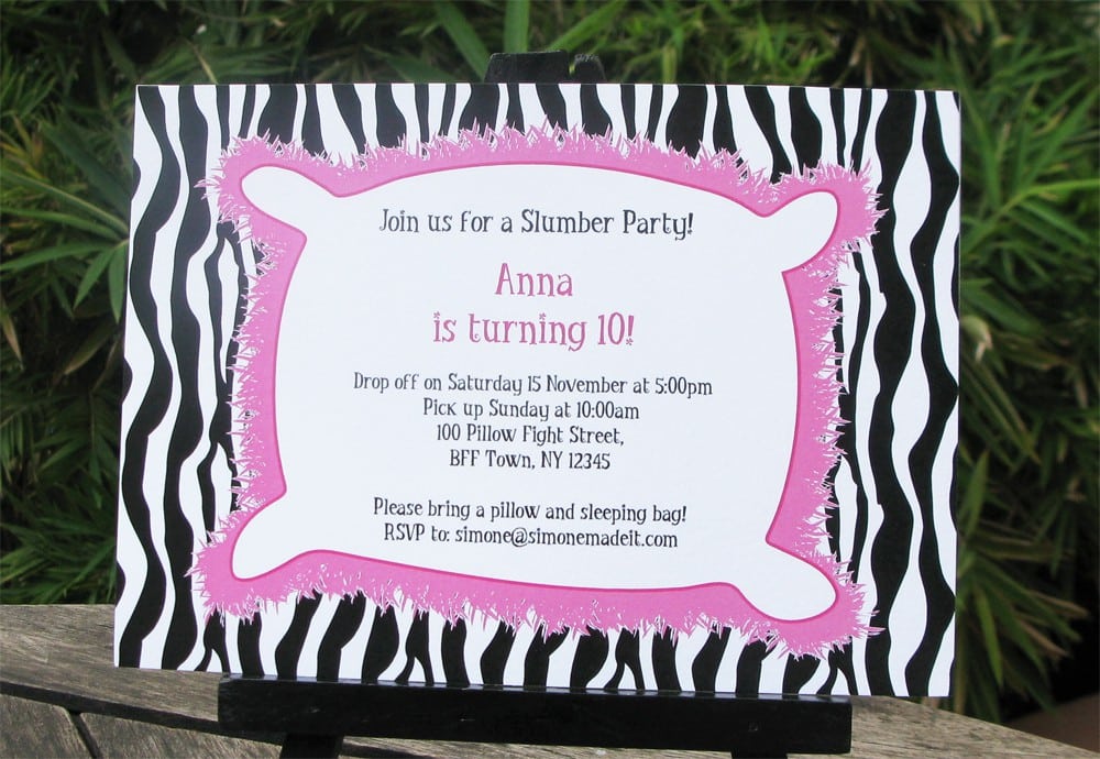 Kids Sleepover Invitations Free Printable 3