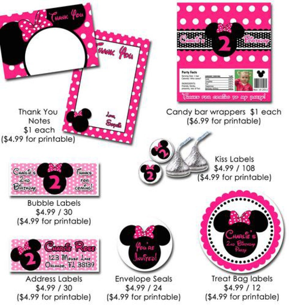 Layout For Minnie Mouse Invitation 2