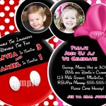 Mickey And Minnie Mouse Birthday Invitation Template