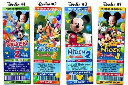 Mickey Mouse Clubhouse Party Invitations Printable 3