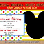 Mickey Mouse Printable Invites