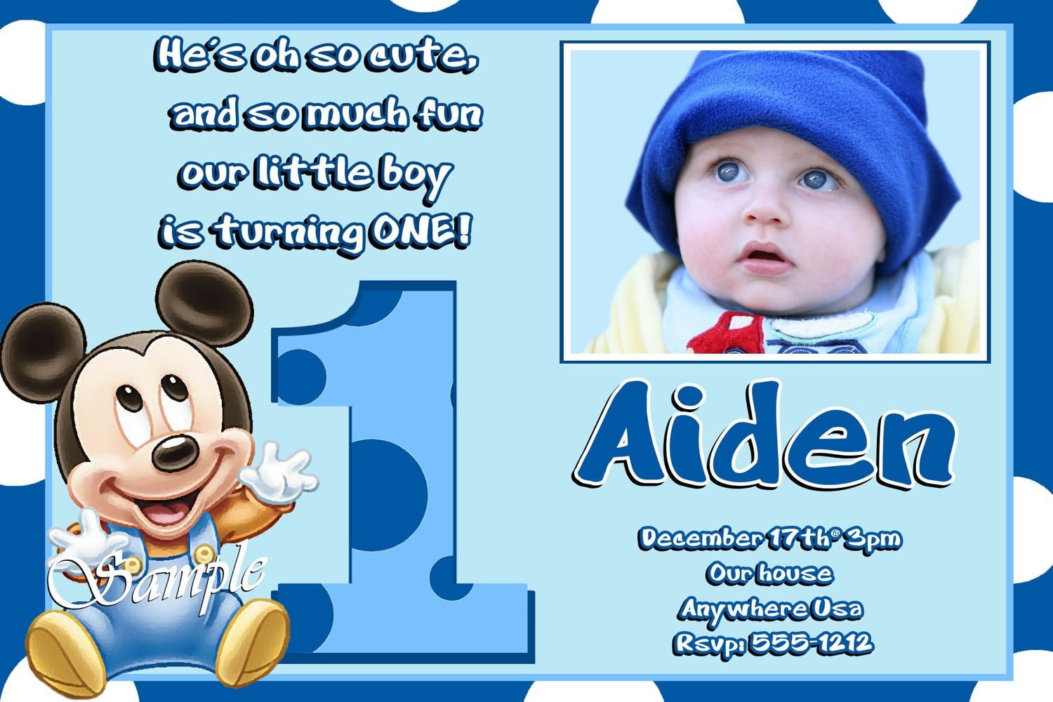 Micky Mouse Invite Printable Templates 3