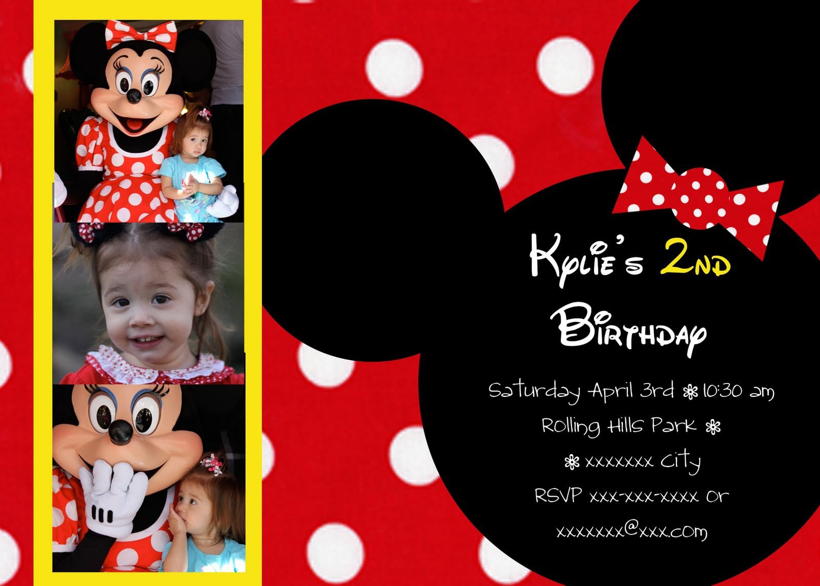 Minnie Mouse Birthday Invitations Free Templates
