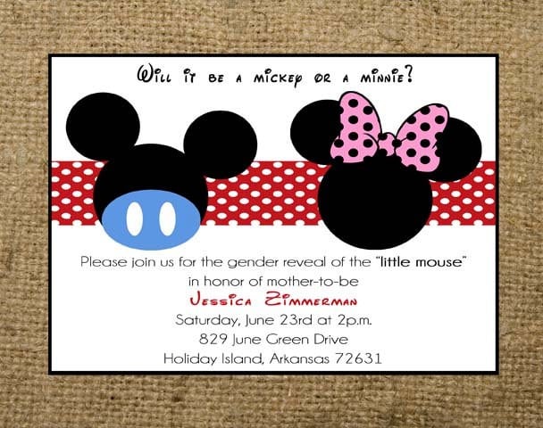 Minnie Mouse Birthday Invitations Free Templates