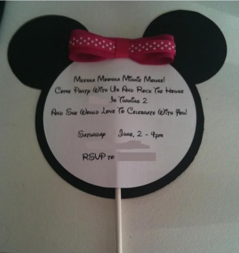 Minnie Mouse Template Invitations 3