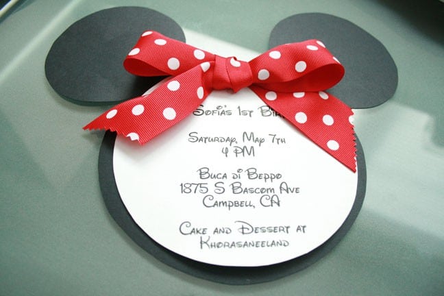 Minnie Mouse Template Invitations