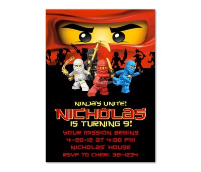 Ninjago Birthday Invitations Printable