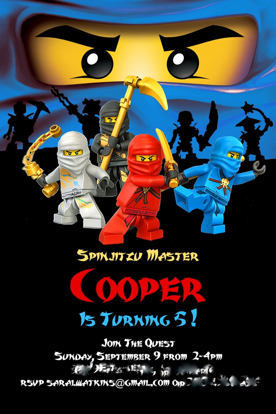 Ninjago Invitation Template Free