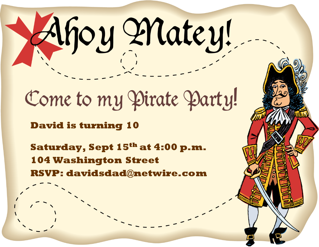 Pirate Invitations Templates Free
