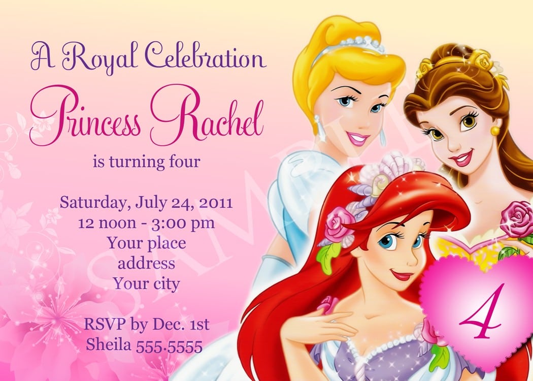 Princess Invitations Templates Free