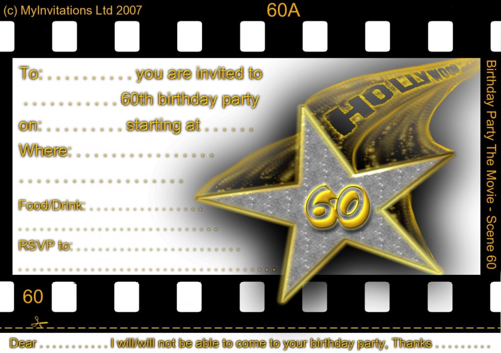 Printable 60th Birthday Invites