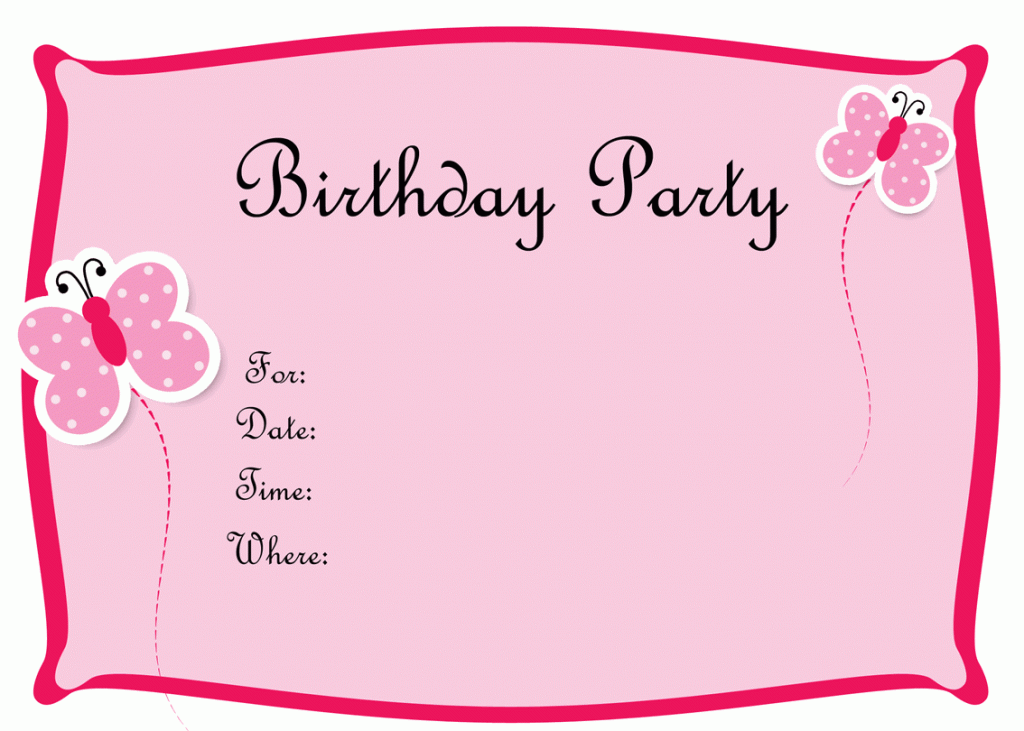 Printable Layouts For Birthday Invitations