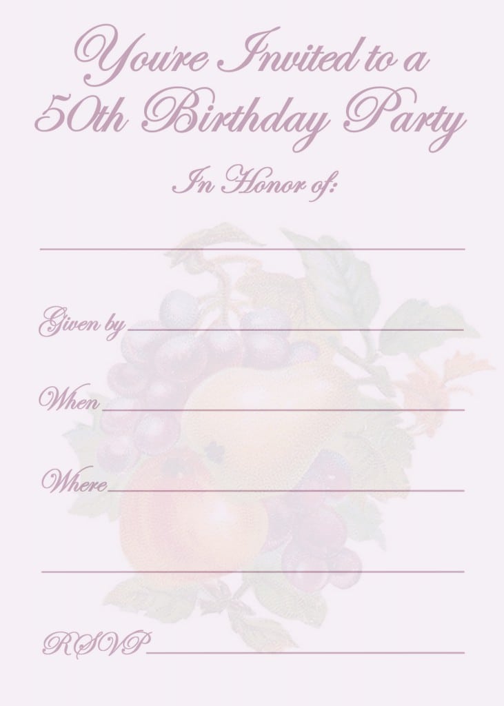 Printable Pool Party Brithday Invitation