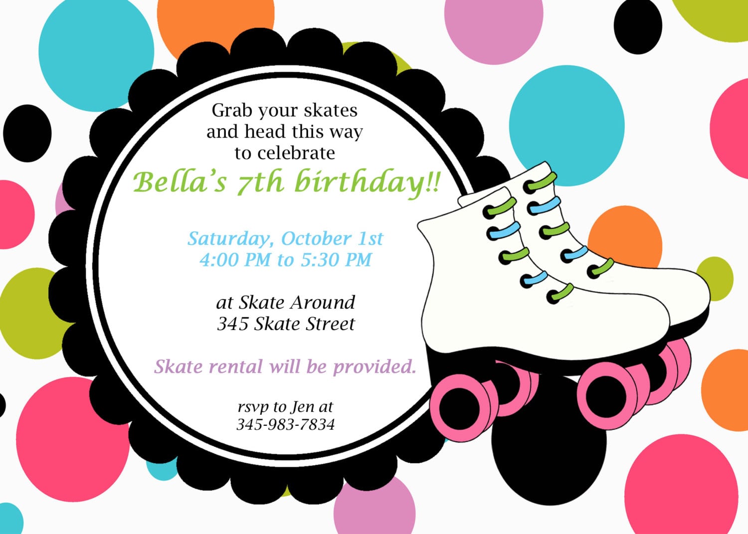 Free Printable Invitations Roller Skating Party