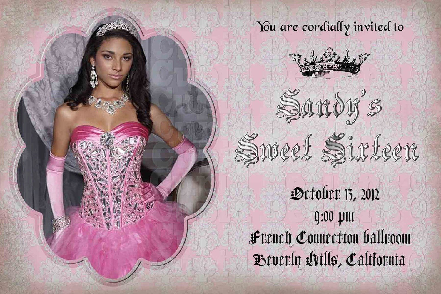 Printable Sweet 16 Invitations 3