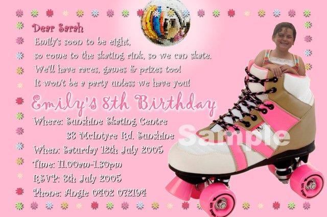 Roller Skating Party Invitation Template 3
