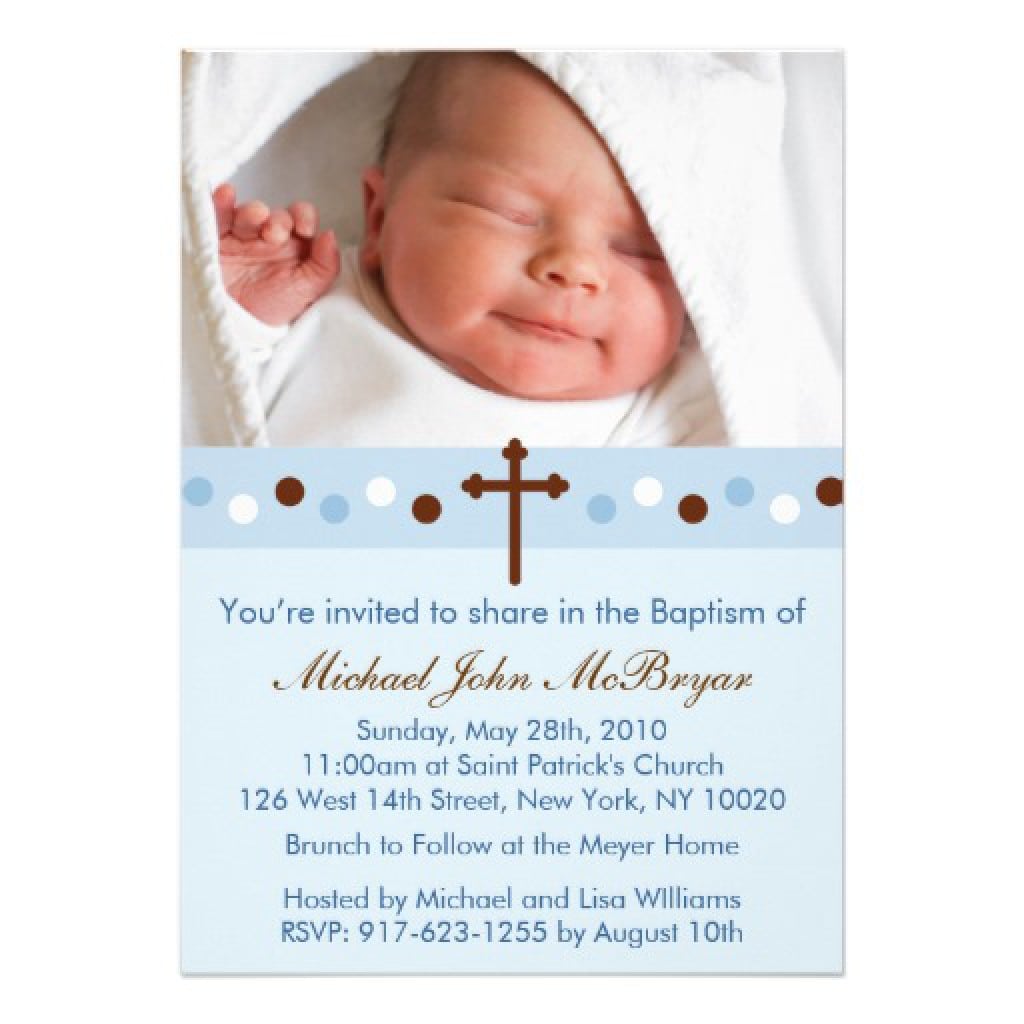 Sample Christening Invitation