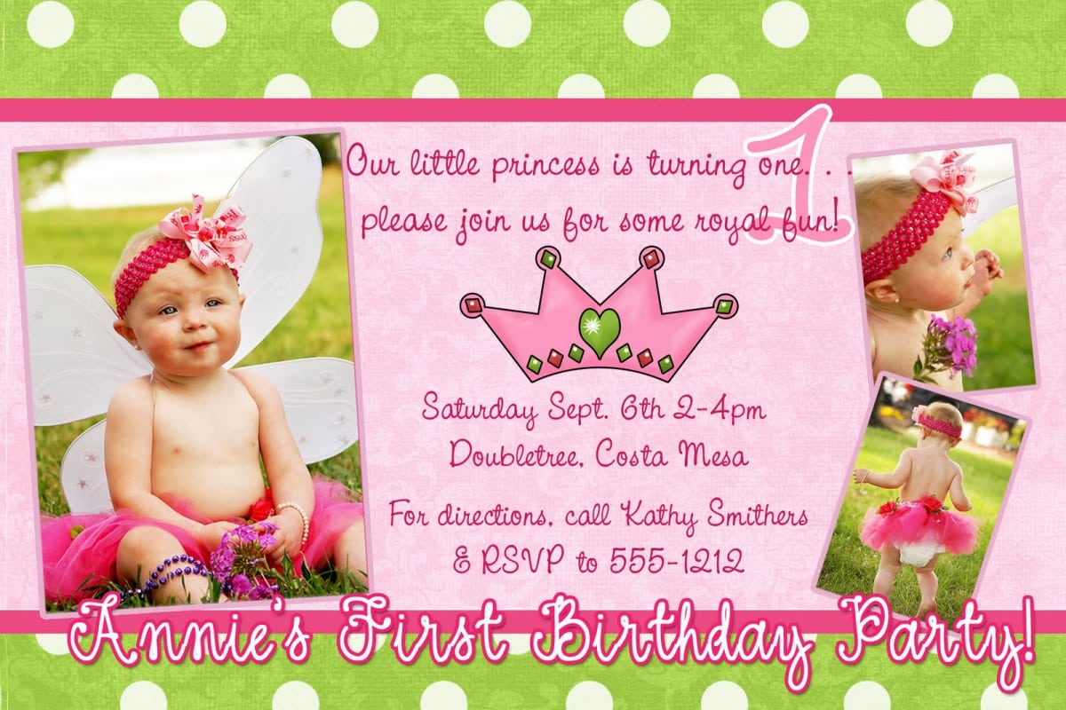 Sample Of Princess Birthday Invitation