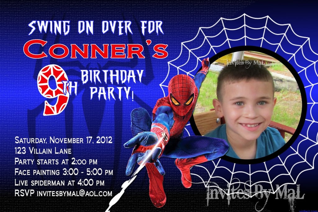 Spiderman Birthday Invitation