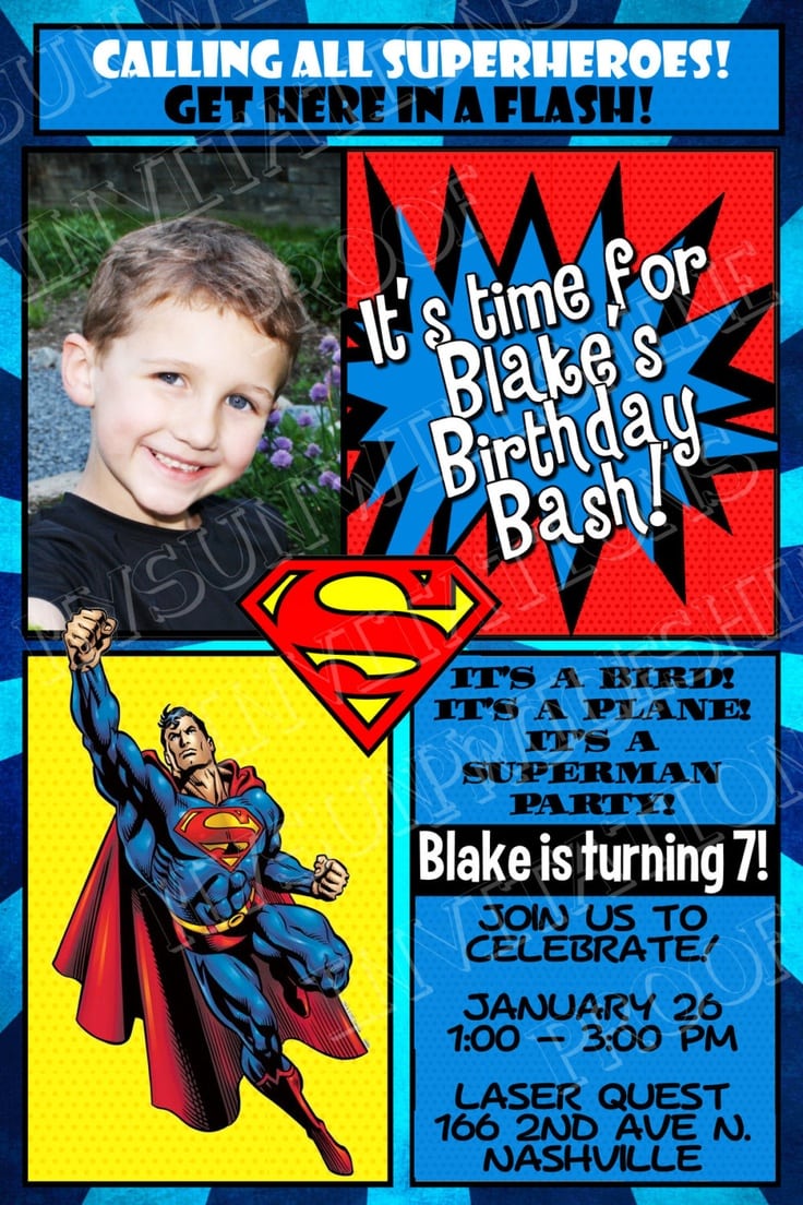 Spiderman Birthday Invitations Etsy