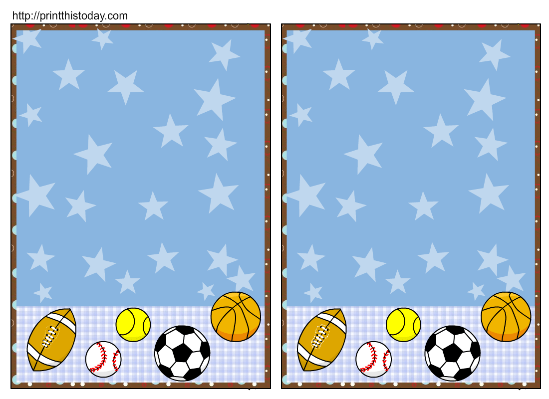 Sports Birthday Invitation Templates