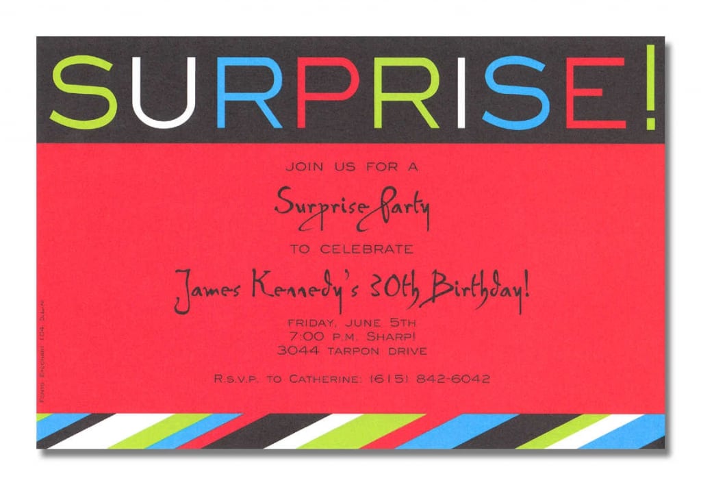 Surprise Birthday Party Invitations Wording