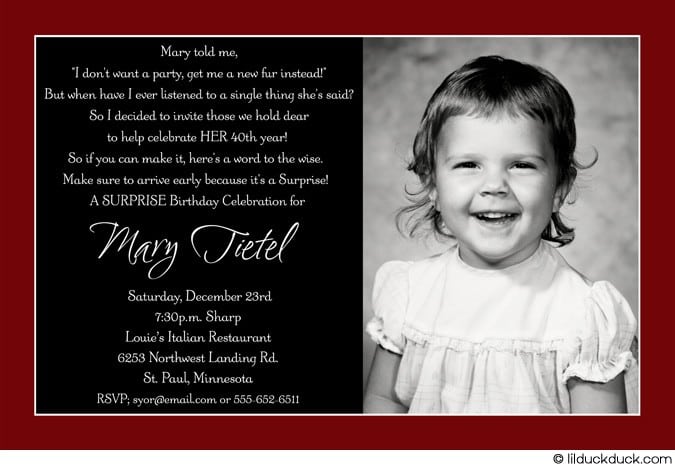 Surprise Invitations Templates Free