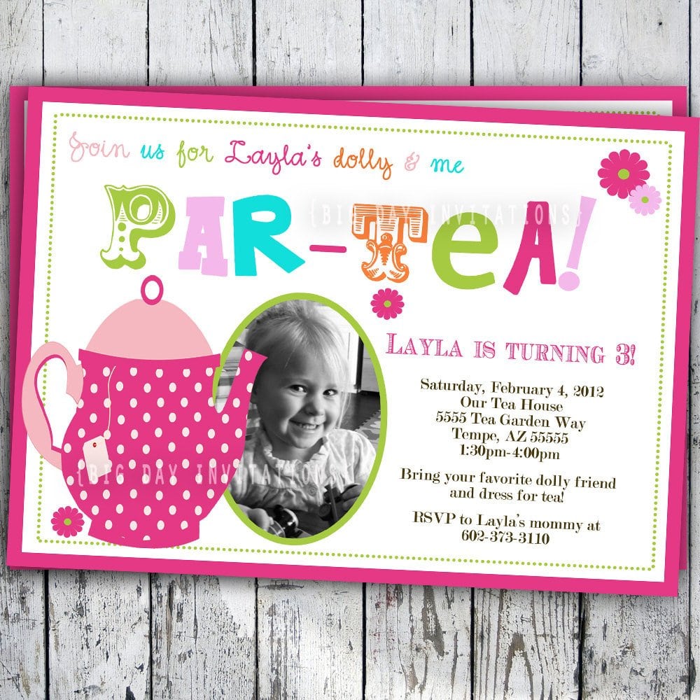 Tea Party Invitation Ideas