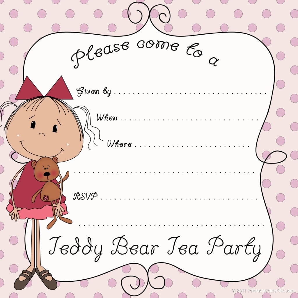 Tea Party Invitation Template Download
