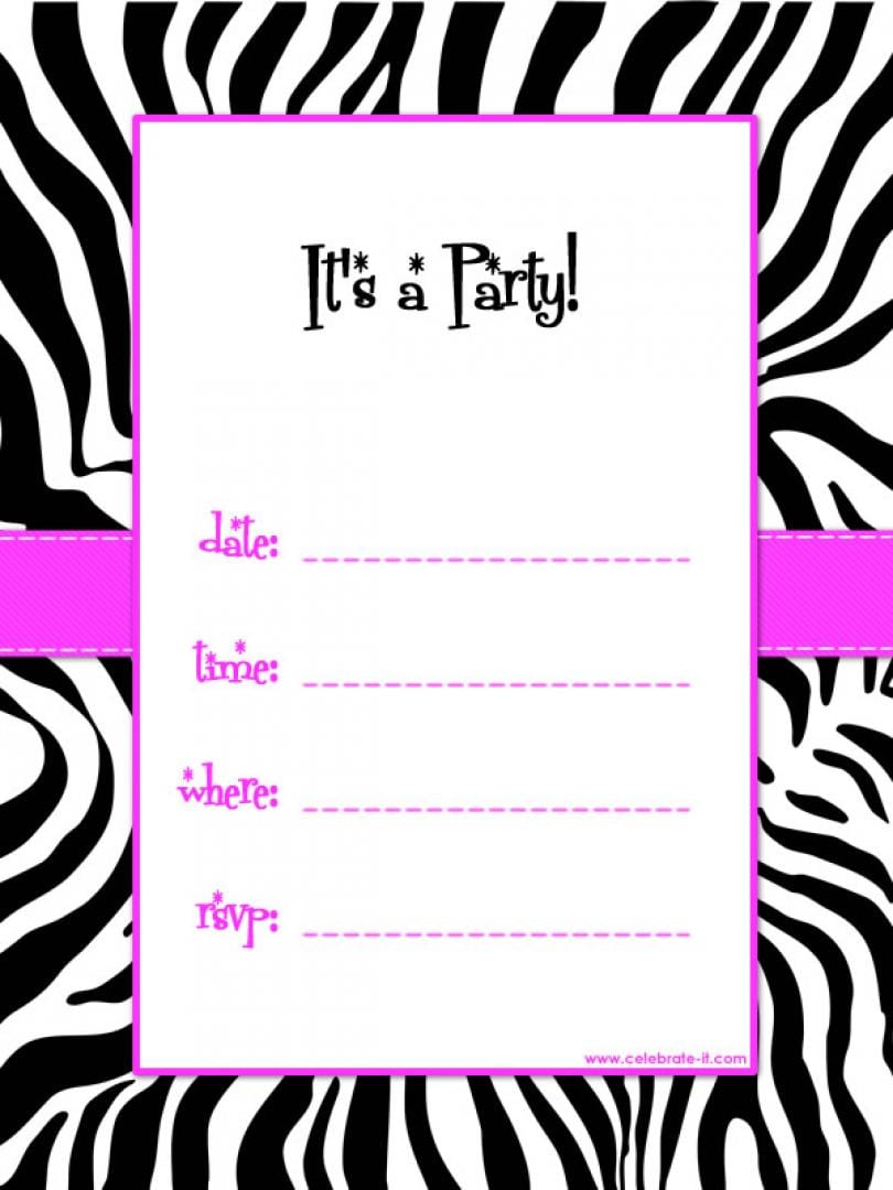 Templates For Birthday Invitations Free Printable
