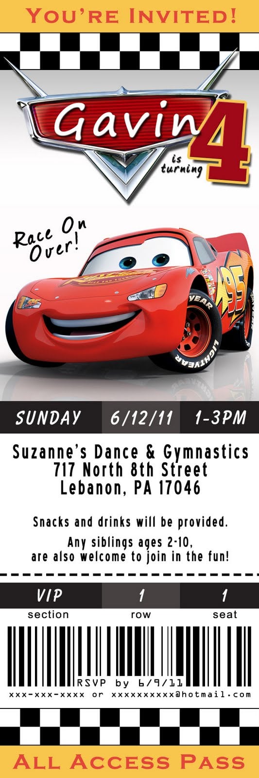 Ticket Invitations Free Template