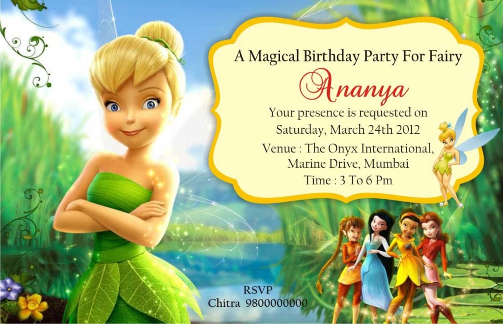 Tinkerbell Birthday Invitation