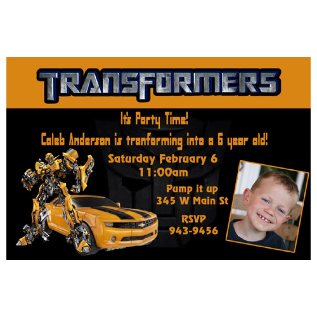 Transformers Invitations Printable Free 4