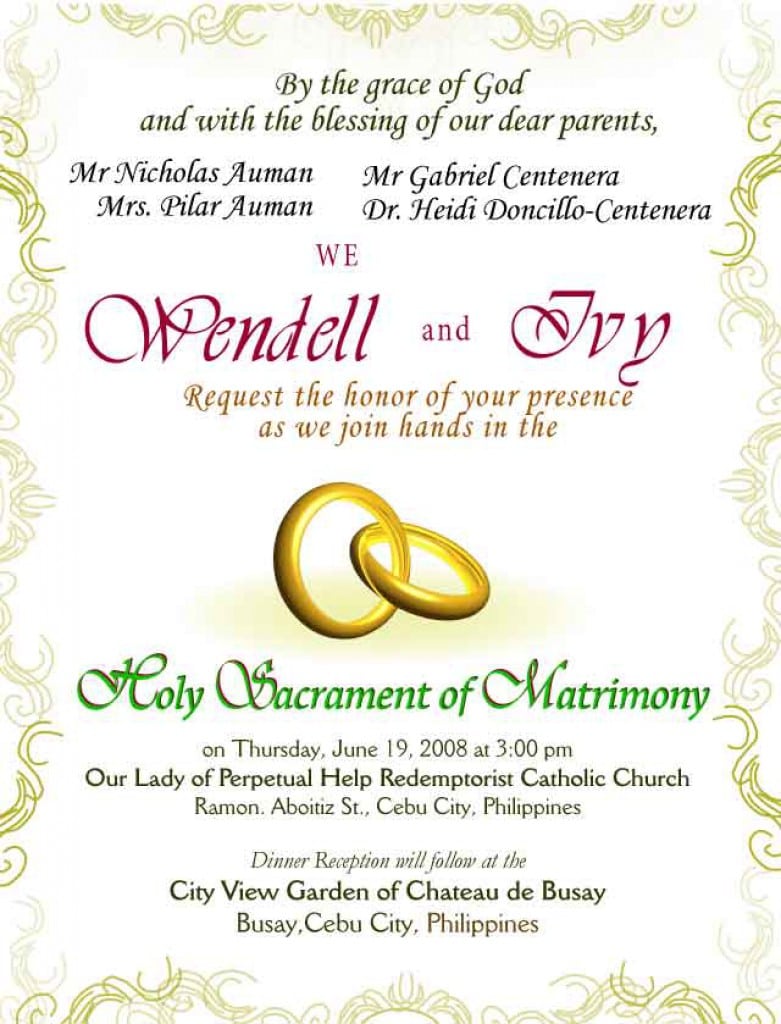 Wedding Templates Invitations
